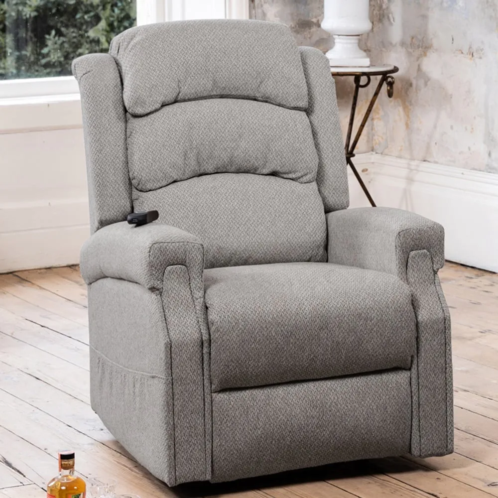Eltham Electric Lift Recliner Chair with Massage - Light Grey