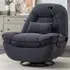 Fallon Swivel Recliner Chair with Phone Holder - Dark Grey, Boucle