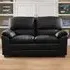 Genoa 2-Seater Sofa - Black, Bonded Leather