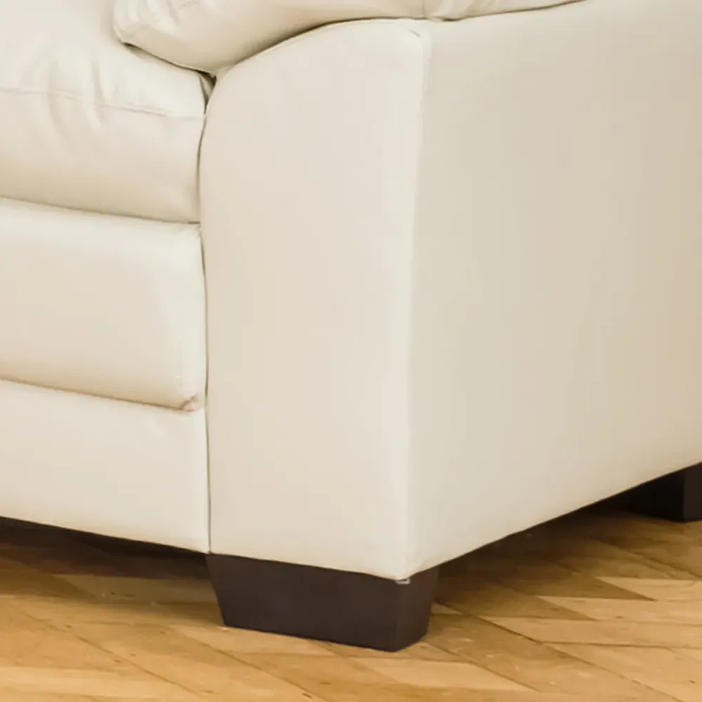 Genoa 2-Seater Sofa - Cream, Bonded Leather