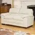 Genoa 2-Seater Sofa - Cream, Bonded Leather