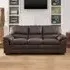 Genoa 3-Seater Sofa - Brown, Bonded Leather