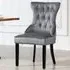Genola Set of 2 Dining Chairs - Grey, Velvet