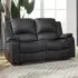 Glendale 2-Seater Electric Recliner Sofa - Black, Bonded Leather