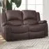 Glendale 2-Seater Electric Recliner Sofa - Brown, Bonded Leather