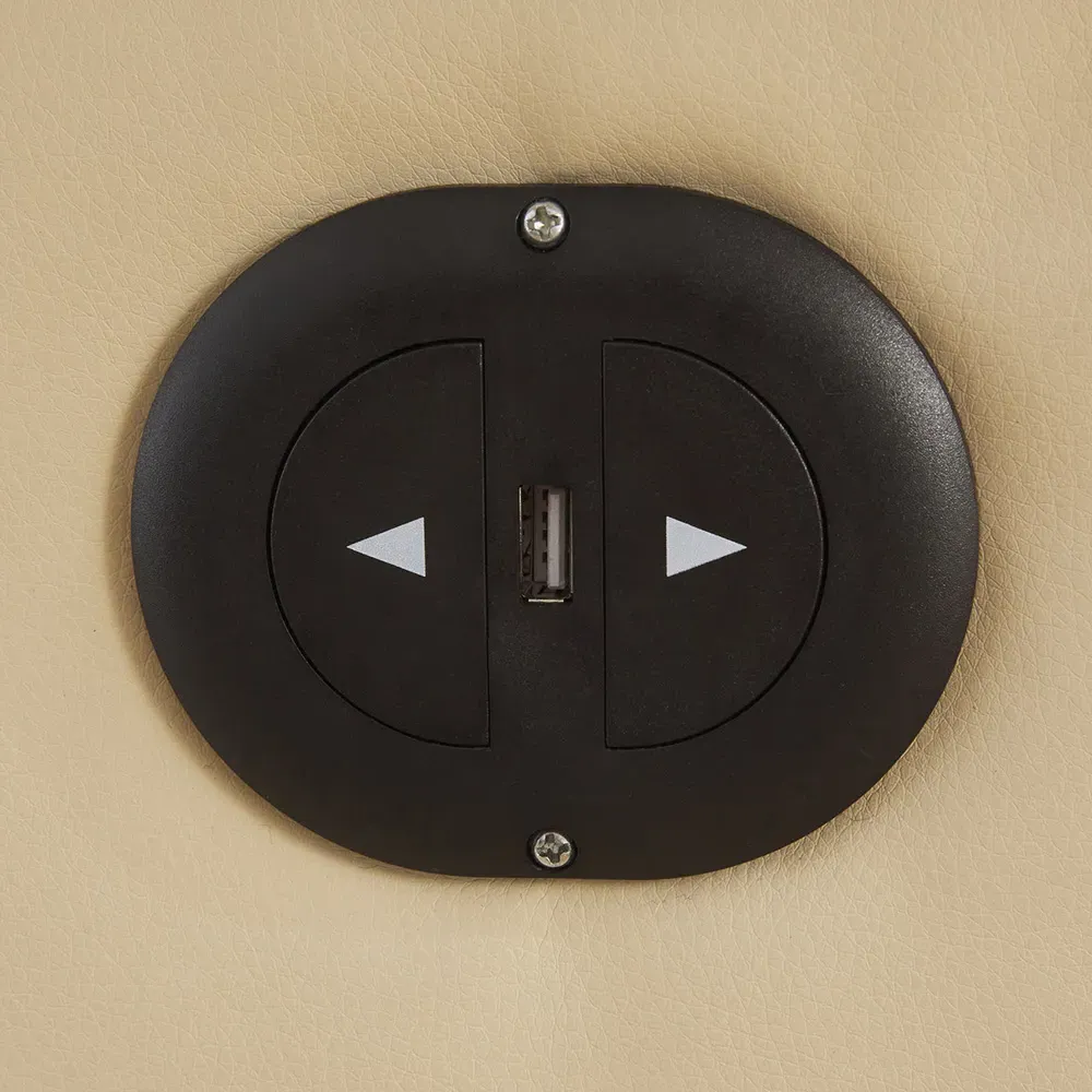 Glendale 2-Seater Electric Recliner Sofa - Cream, Bonded Leather