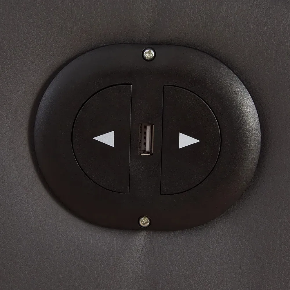 Glendale 2-Seater Electric Recliner Sofa - Grey, Bonded Leather