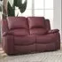 Glendale 2-Seater Electric Recliner Sofa - Red, Bonded Leather