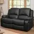 Glendale 2-Seater Recliner Sofa - Black, Bonded Leather