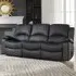 Glendale 3-Seater Electric Recliner Sofa - Black, Bonded Leather