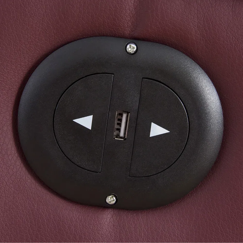 Glendale 3-Seater Electric Recliner Sofa - Burgundy, Bonded Leather