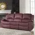 Glendale 3-Seater Electric Recliner Sofa - Burgundy, Bonded Leather