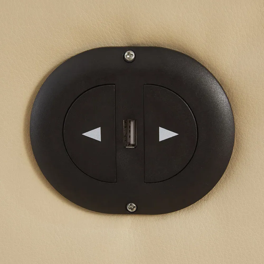 Glendale 3-Seater Electric Recliner Sofa - Cream, Bonded Leather