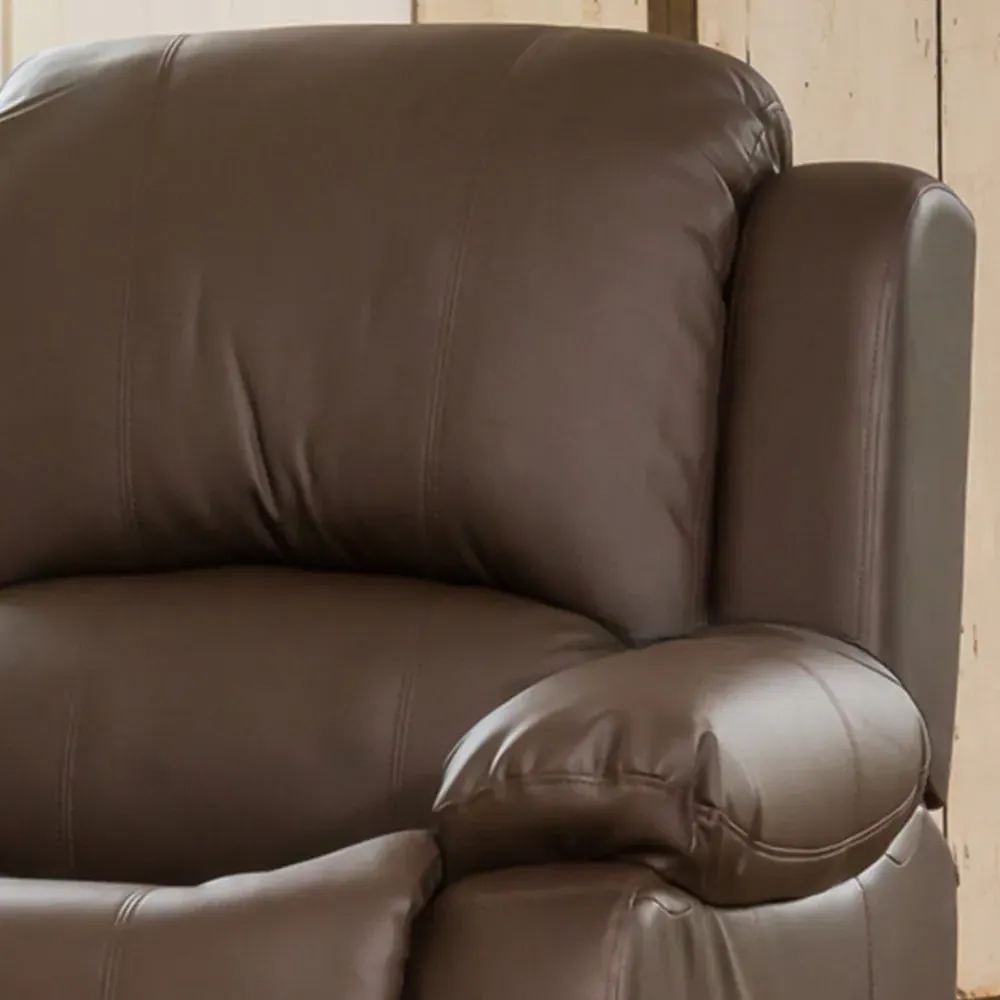 Glendale Manual Recliner Chair - Brown, Bonded Leather