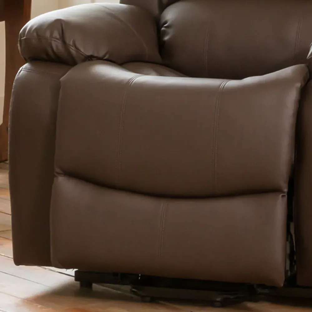 Glendale Manual Recliner Chair - Brown, Bonded Leather