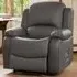 Glendale Single Seater Recliner Sofa - Grey, Bonded Leather