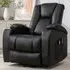 Hartville Electric Recliner Chair with Massage and Heat - Black