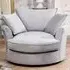 Havana Swivel Cuddle Chair - Grey, Velvet