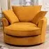 Havana Swivel Cuddle Chair - Orange, Velvet