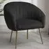 Helena Accent Chair - Black, Velvet