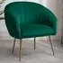 Helena Accent Chair - Green, Velvet