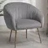 Helena Accent Chair - Grey, Velvet