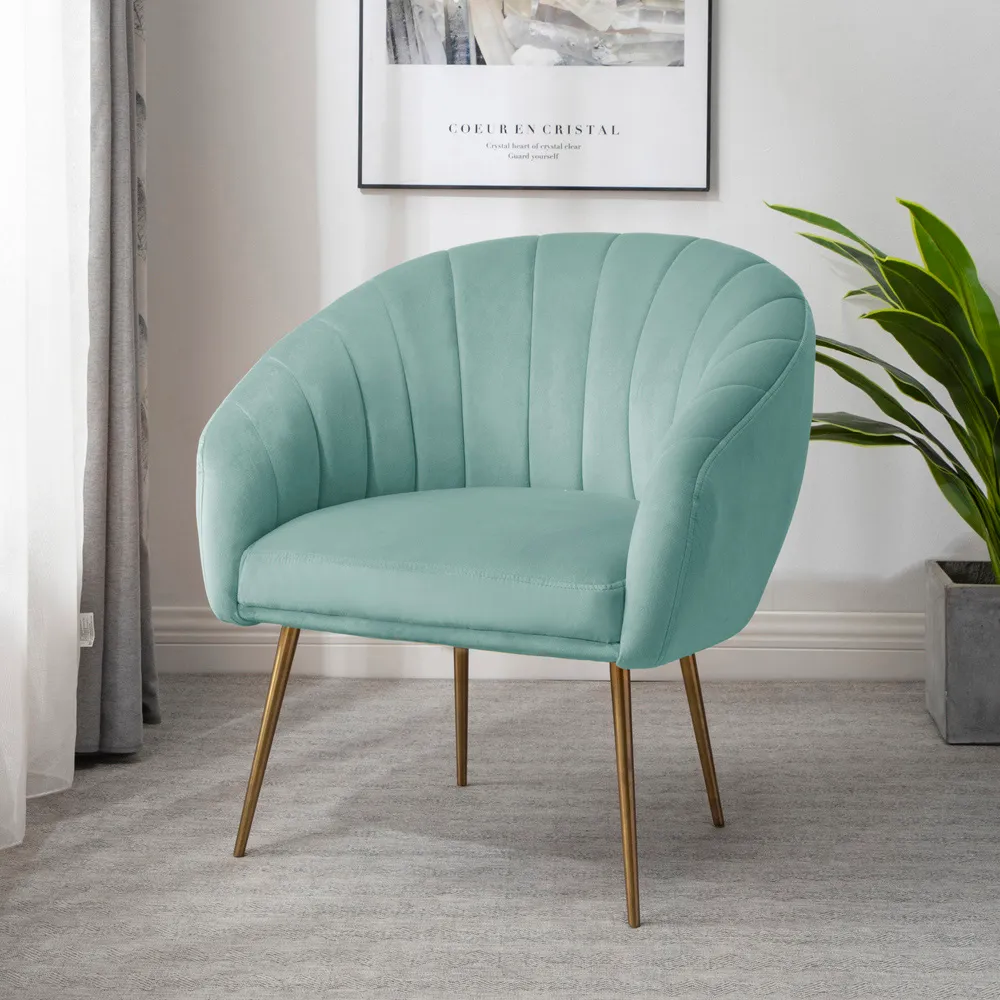Helena Accent Chair - Mint, Velvet