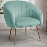 Helena Accent Chair - Mint, Velvet