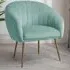 Helena Accent Chair - Mint, Velvet