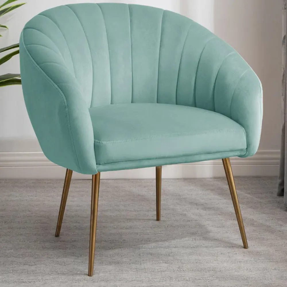 Helena Accent Chair - Mint, Velvet image
