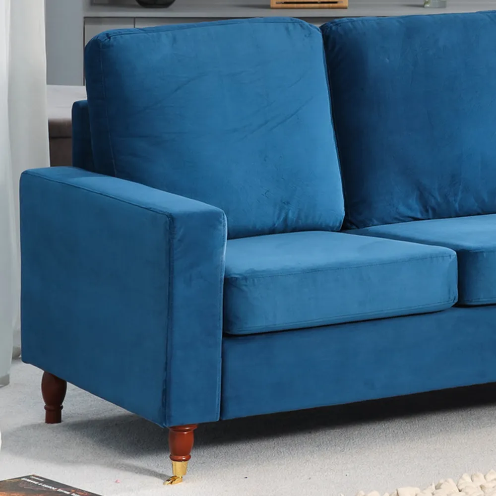 Hendrick 3-Seater Reversible Corner Sofa - Blue
