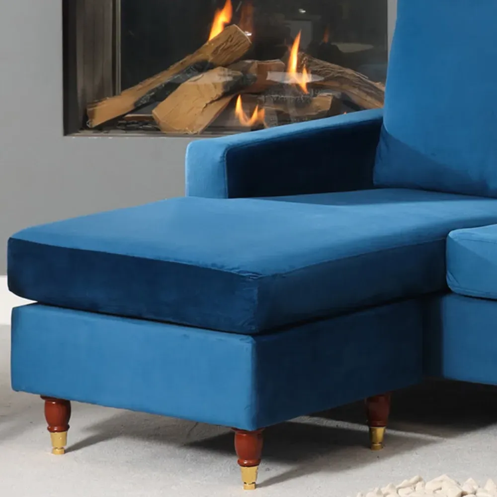 Hendrick 3-Seater Reversible Corner Sofa - Blue