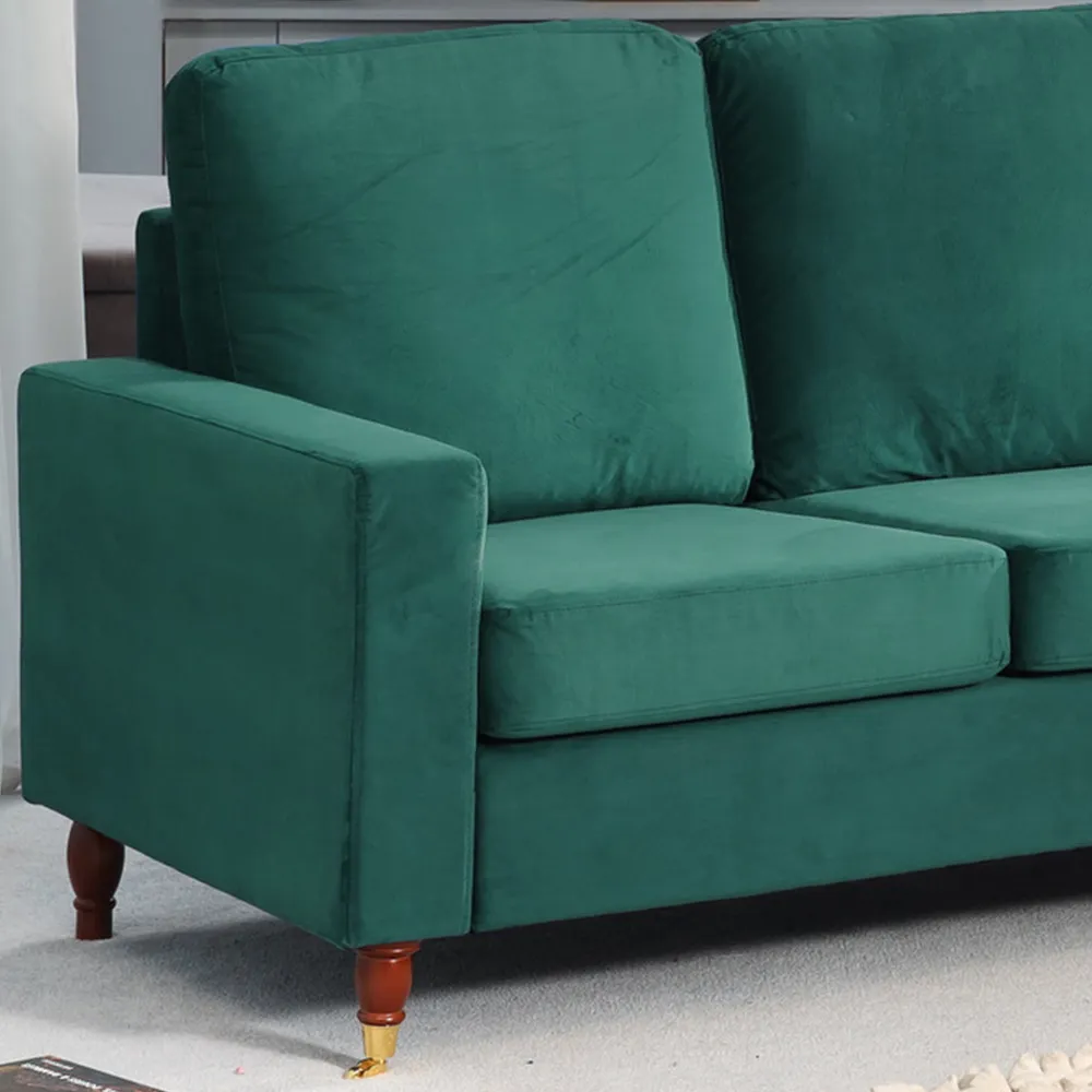 Hendrick 3-Seater Reversible Corner Sofa - Green