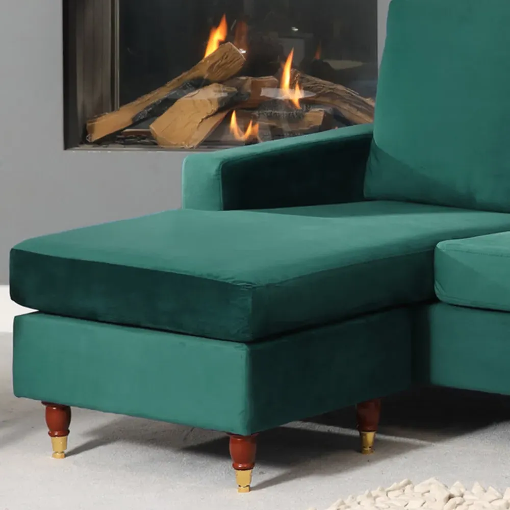 Hendrick 3-Seater Reversible Corner Sofa - Green