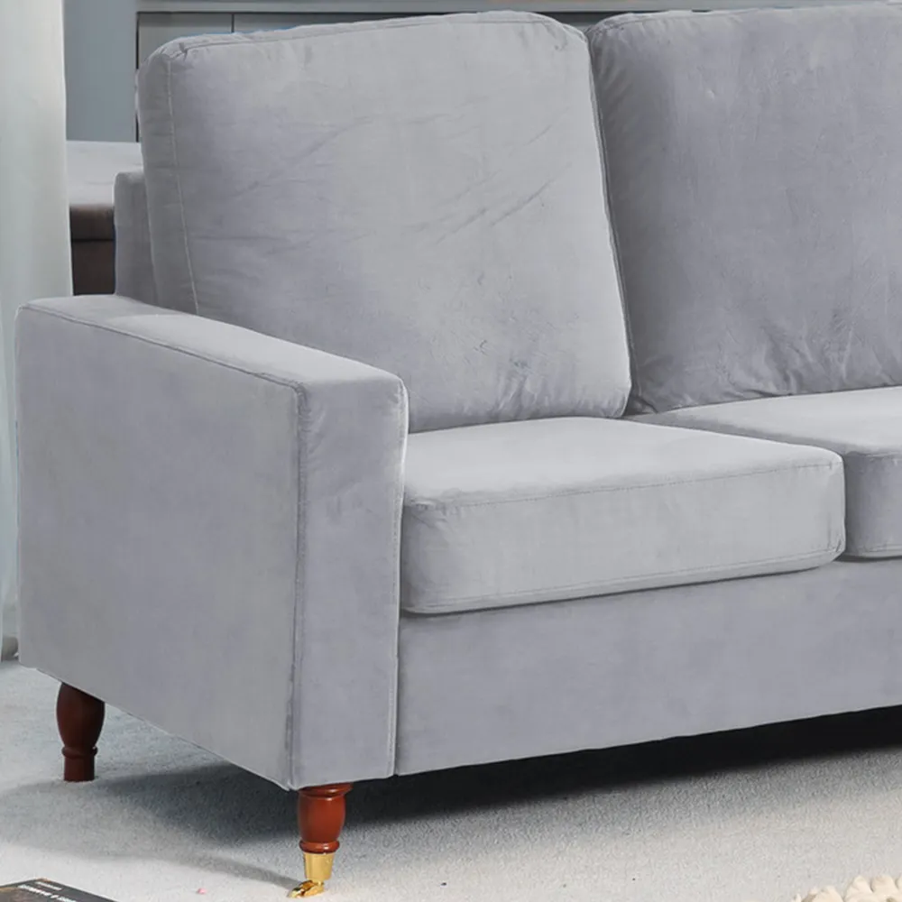 Hendrick 3-Seater Reversible Corner Sofa - Grey