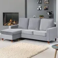 Hendrick 3-Seater Reversible Corner Sofa - Grey