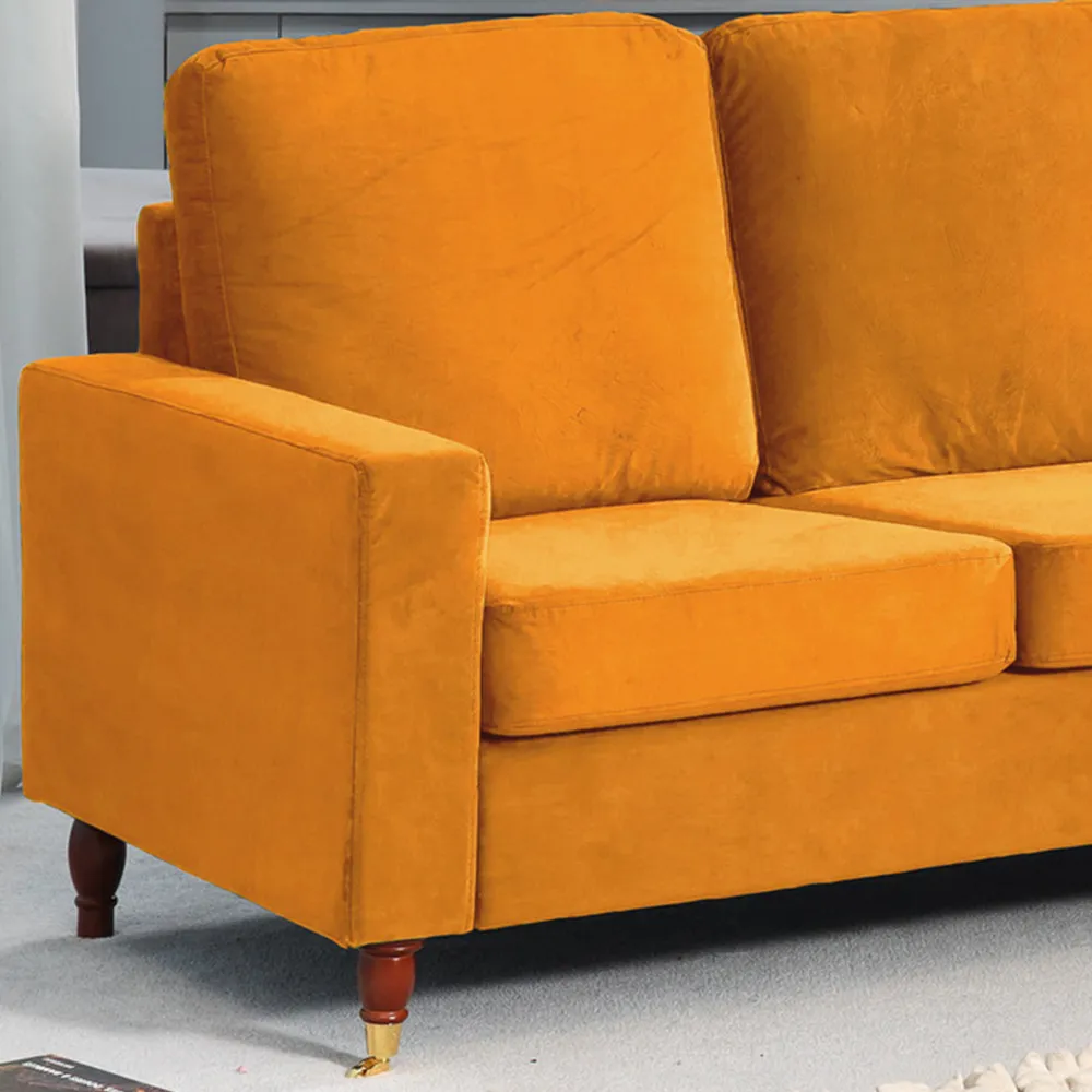 Hendrick 3-Seater Reversible Corner Sofa - Orange