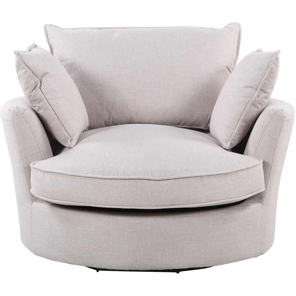 Irwin Swivel Cuddle Chair - Beige