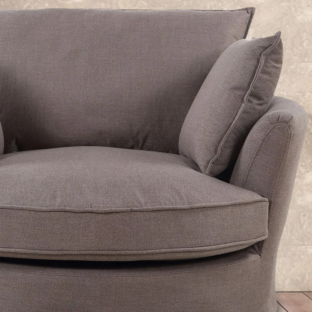 Irwin Swivel Cuddle Chair - Brown