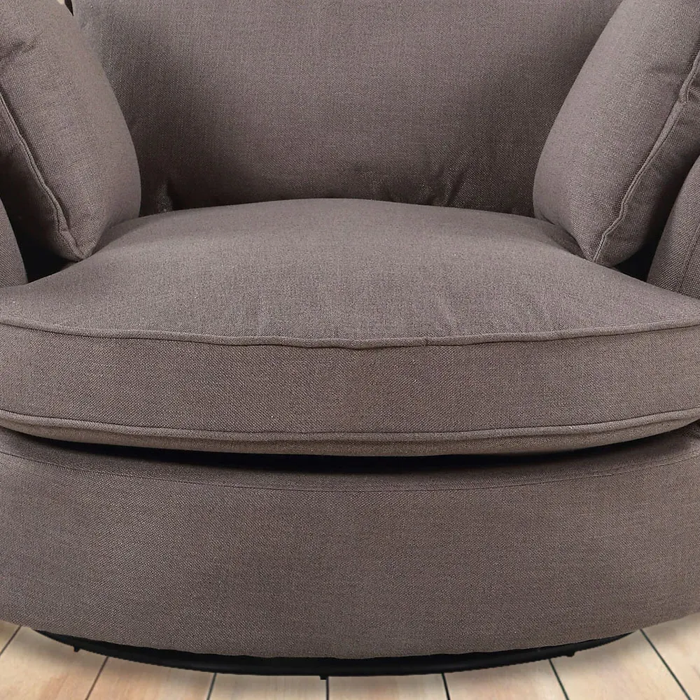 Irwin Swivel Cuddle Chair - Brown