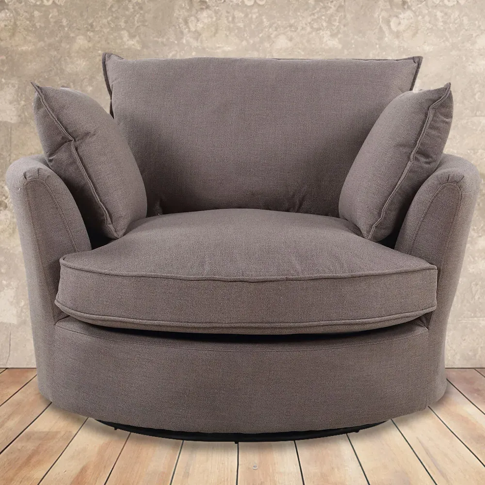 Irwin Swivel Cuddle Chair - Brown