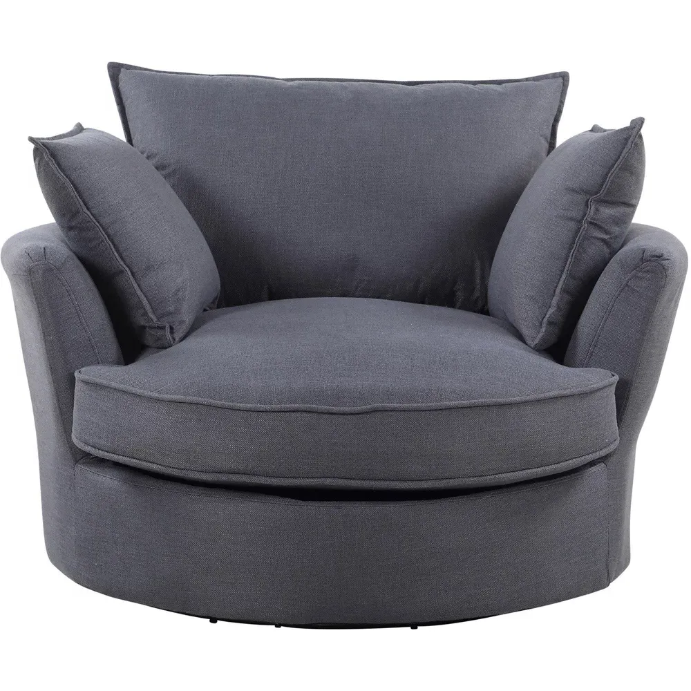 Irwin Swivel Cuddle Chair - Grey