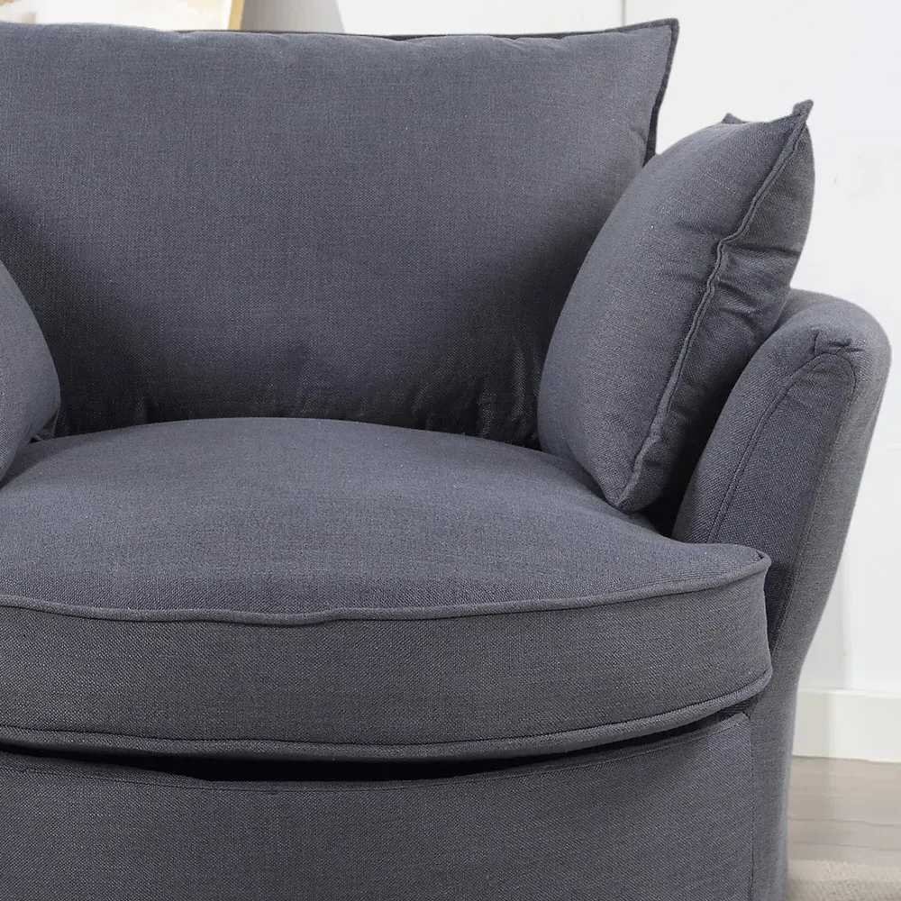Irwin Swivel Cuddle Chair - Grey