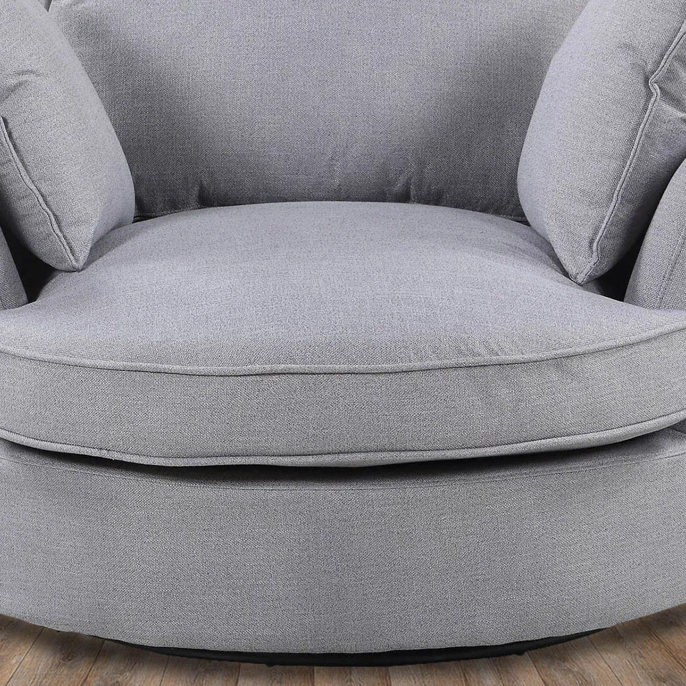 Irwin Swivel Cuddle Chair - Grey