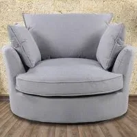 Irwin Swivel Cuddle Chair - Grey