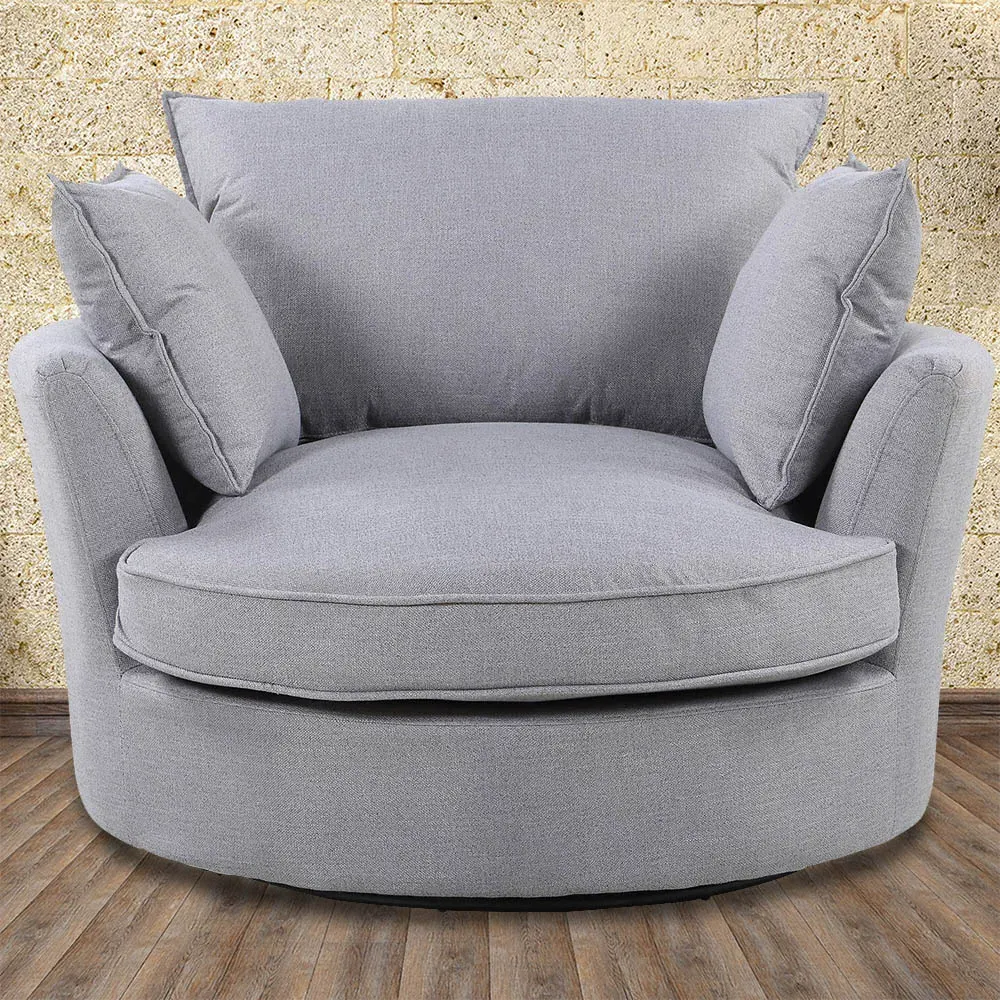 Irwin Swivel Cuddle Chair - Grey