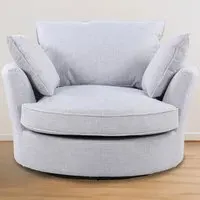 Irwin Swivel Cuddle Chair - Grey
