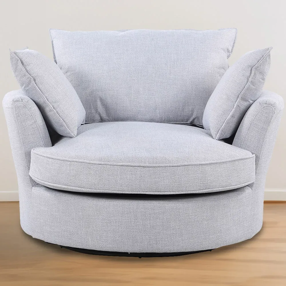 Irwin Swivel Cuddle Chair - Grey