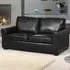 Lauderdale 2-Seater Sofa Bed with Pull-Out - Black, Bonded Leather