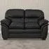 Leverton 2-Seater Sofa - Black, Bonded Leather